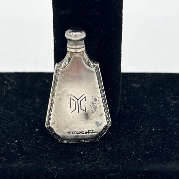 Perfume Bottle Sterling Silver Webster Co Art Deco style With Dabbler - Picture 2 of 4